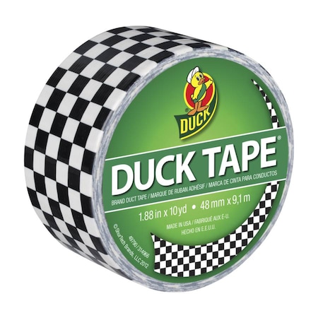 Duck Brand Duck 1.88 in. W X 10 yd L Black/White Checker Duct Tape 280410